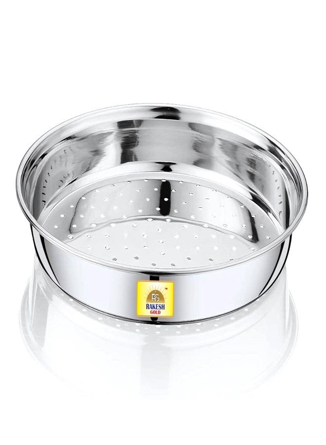 Rakesh Gold Steel-Stainer for Kitchen use - Multi-Use Channi for Kitchen/Steel Chalni with Holes for Wheat | (Stainless Steel) (Hole CHALNI, Regular Size) - Image 1
